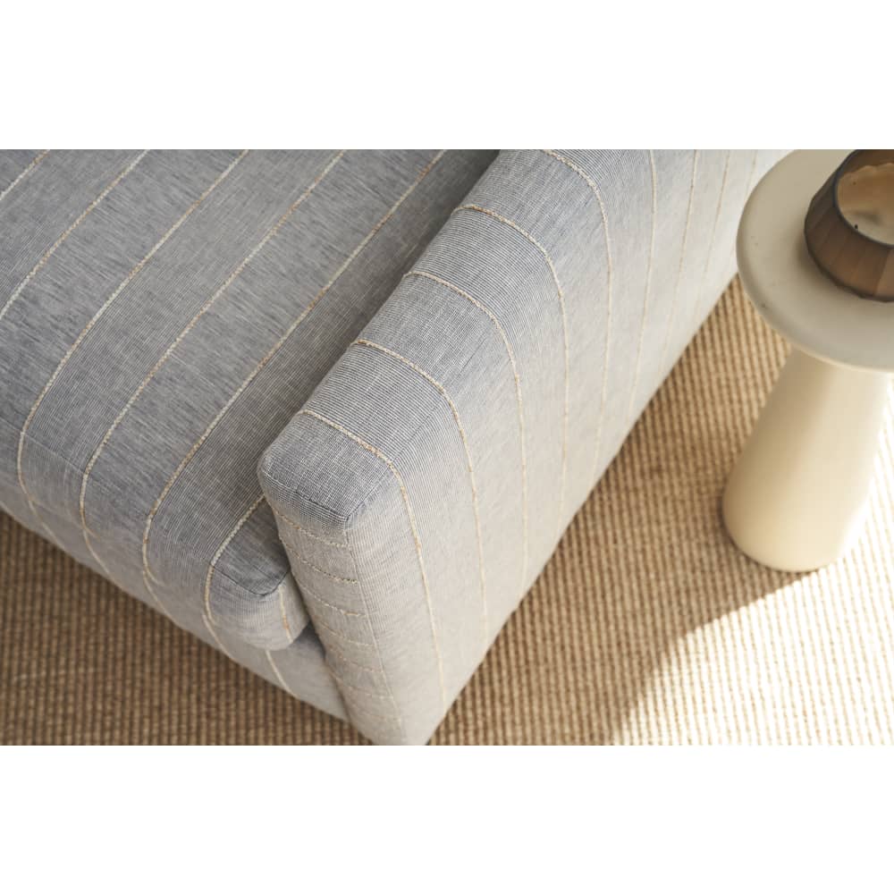 Allie Quick Ship Allie Swivel - Indigo Kid-proof Stripe