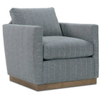 Allie Quick Ship Allie Swivel - Indigo Kid-proof Stripe