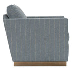 Allie Quick Ship Allie Swivel - Indigo Kid-proof Stripe