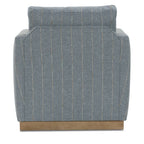 Allie Quick Ship Allie Swivel - Indigo Kid-proof Stripe
