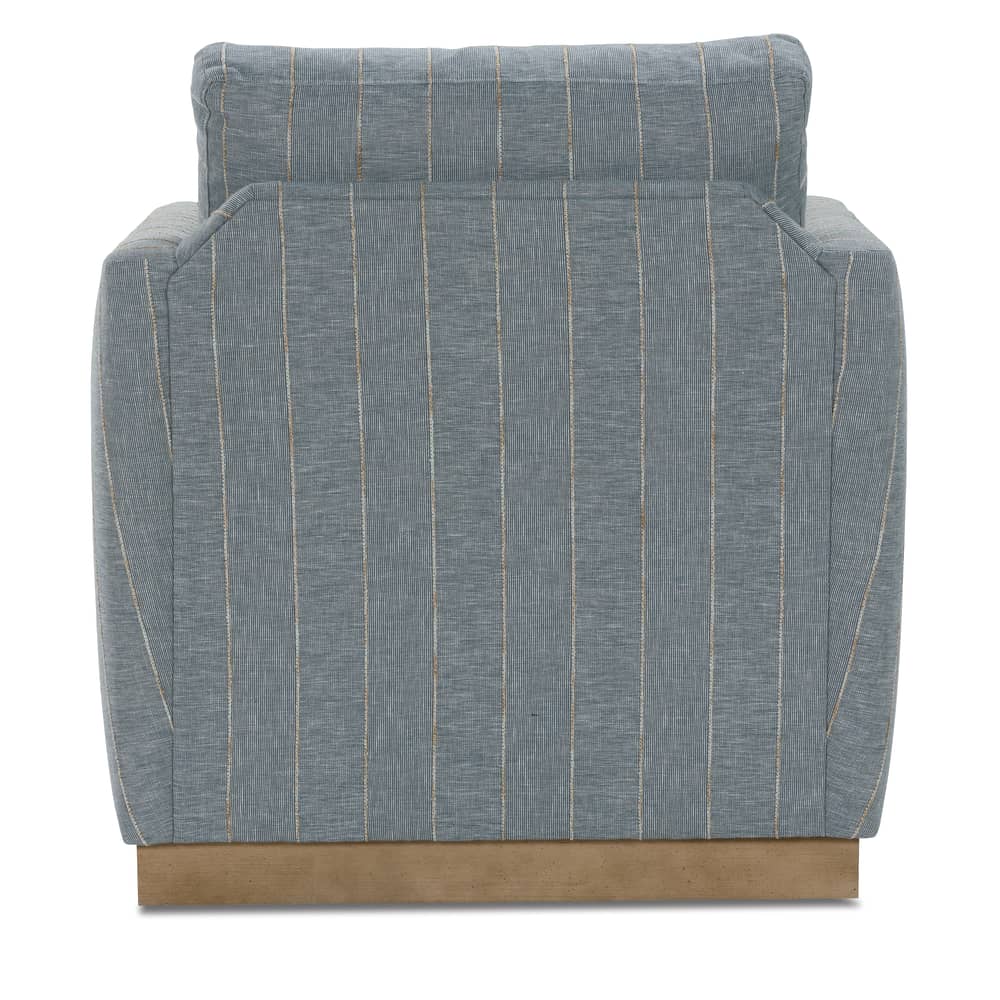Allie Quick Ship Allie Swivel - Indigo Kid-proof Stripe