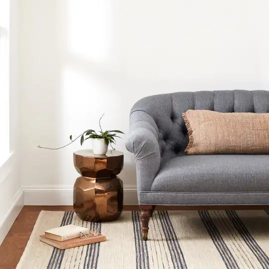 Cielo Stripe Hand Woven Cotton Rug