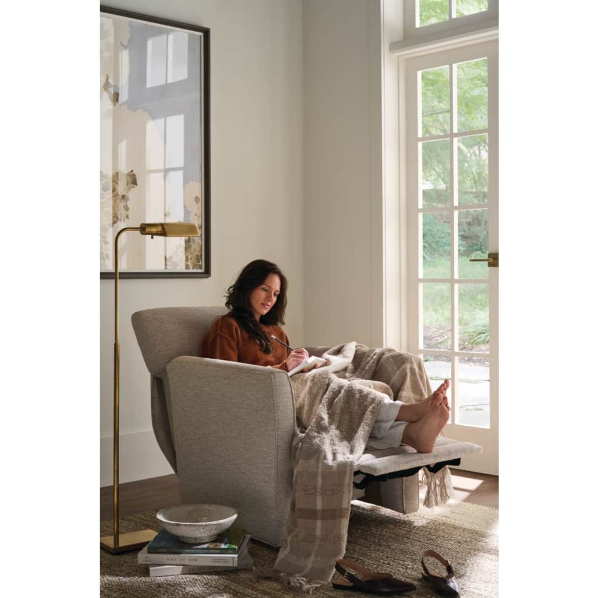 Times Square Quick Ship Manual Swivel Recliner