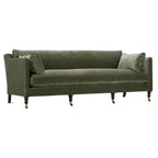 Quick Ship 90" Madeline Sofa - Antiqued Moss Velvet