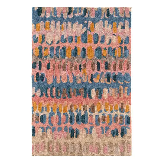 Paint Chip Hand Micro Hooked Wool Rug