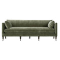 Quick Ship 90" Madeline Sofa - Antiqued Moss Velvet