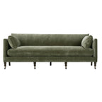 Quick Ship 90" Madeline Sofa - Antiqued Moss Velvet