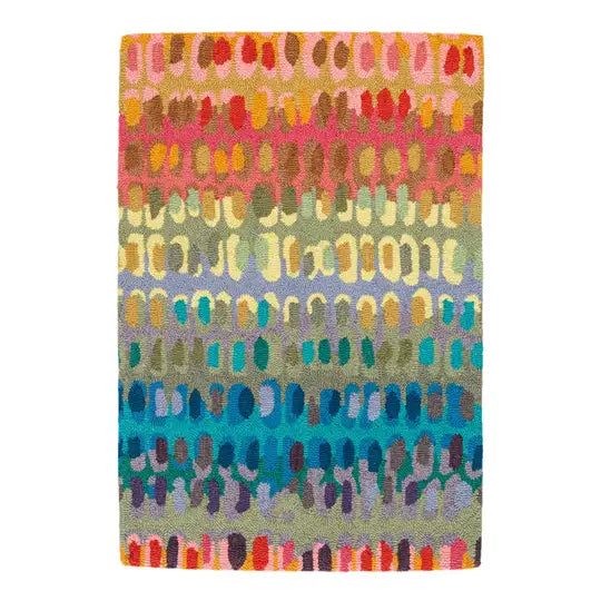 Paint Chip Hand Micro Hooked Wool Rug