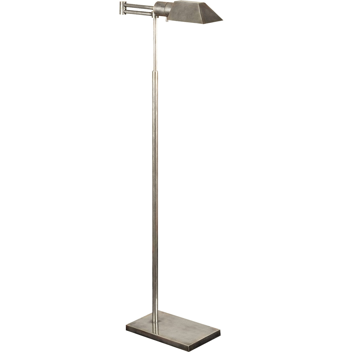 Studio Swing Arm Floor Lamp in Antique Nickel