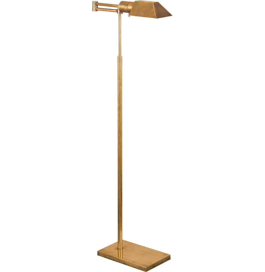 Studio Swing Arm Floor Lamp in Hand-Rubbed Antique Brass