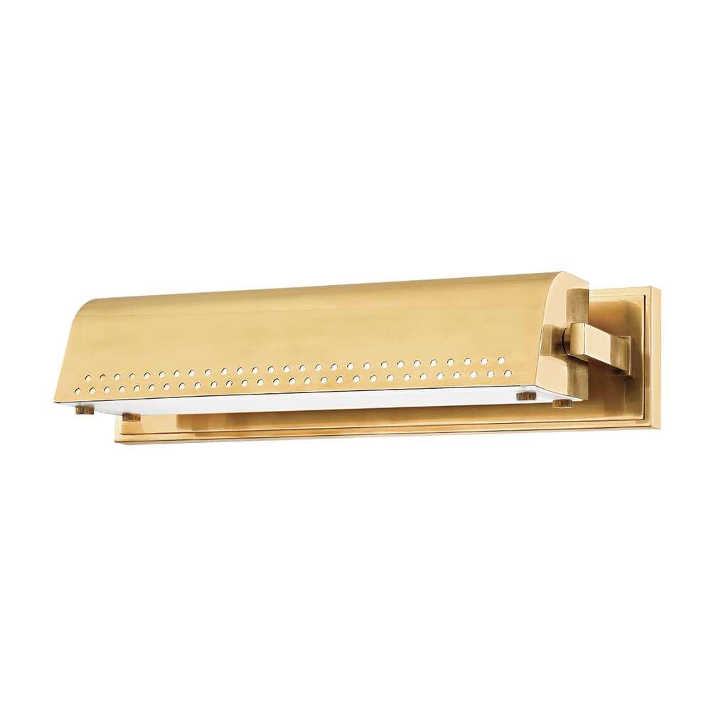 Garfield Picture Light in Aged Brass by Hudson Valley Lighting