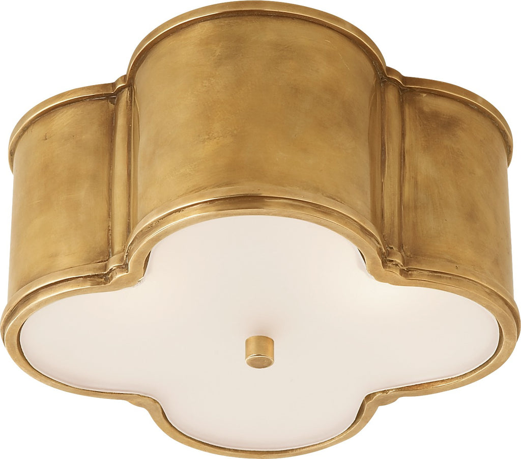 Basil Small Flush Mount by Alexa Hampton in Natural Brass
