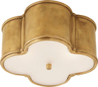 Basil Small Flush Mount by Alexa Hampton in Natural Brass