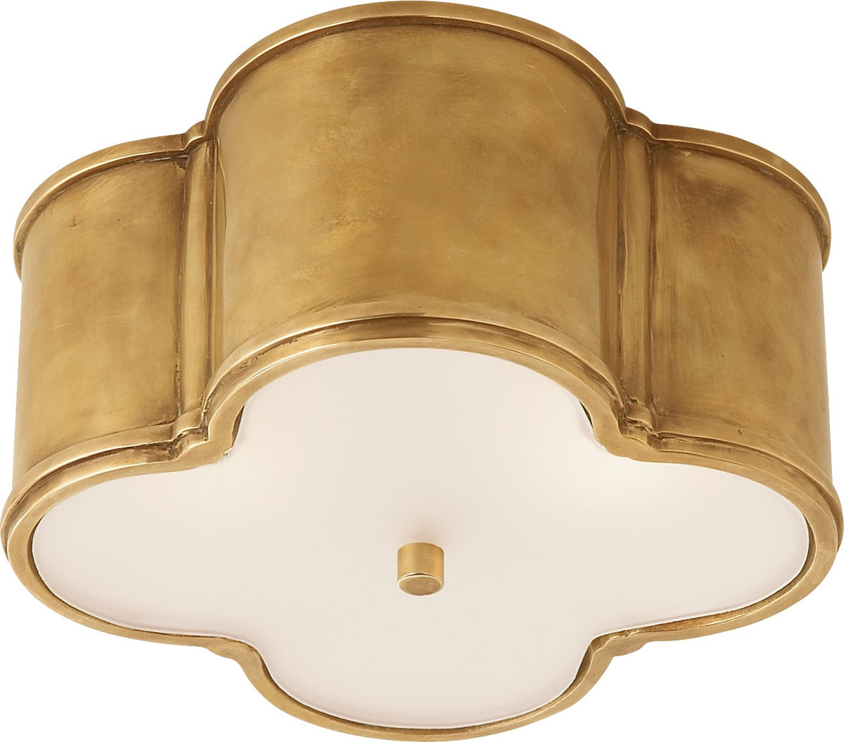 Basil Small Flush Mount by Alexa Hampton in Natural Brass