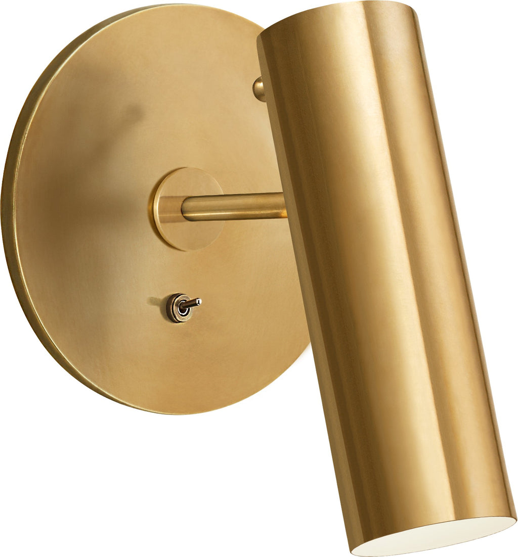 Lancelot Pivoting Light in Hand-Rubbed Antique Brass