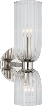 Asalea Double Bath Sconce in Polished Nickel