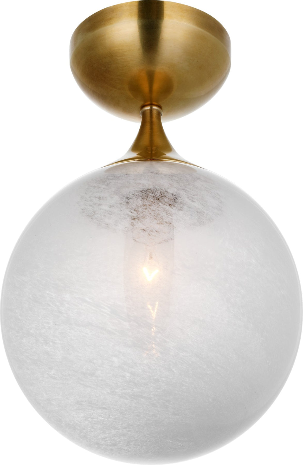 Cristol Small Single Flush Mount in Hand-Rubbed Antique Brass