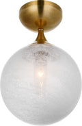Cristol Small Single Flush Mount in Hand-Rubbed Antique Brass