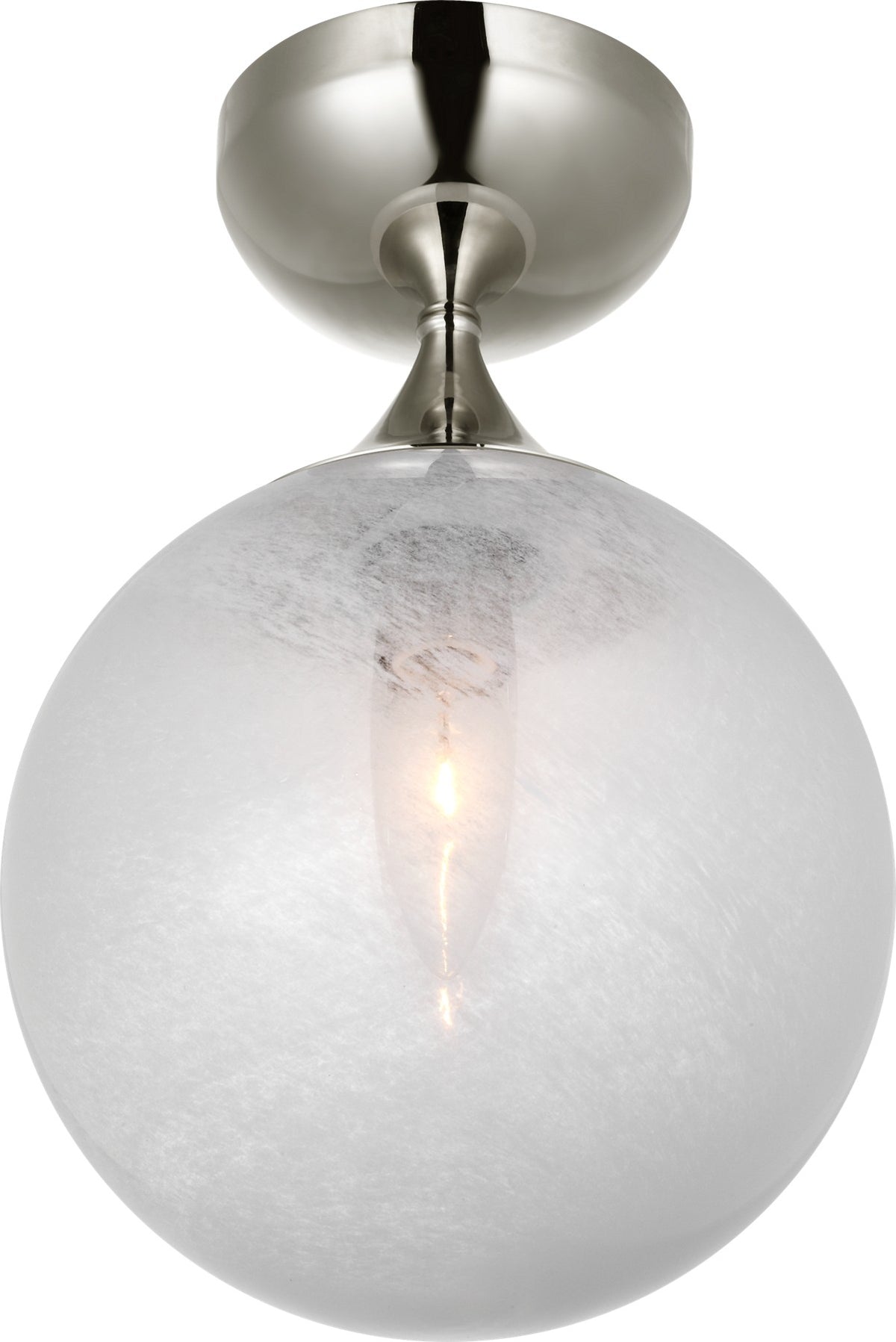 Cristol Small Single Flush Mount in Polished Nickel