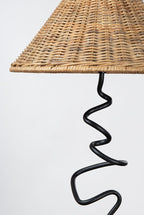 Alaric Rattan Shade Table Lamp detail view