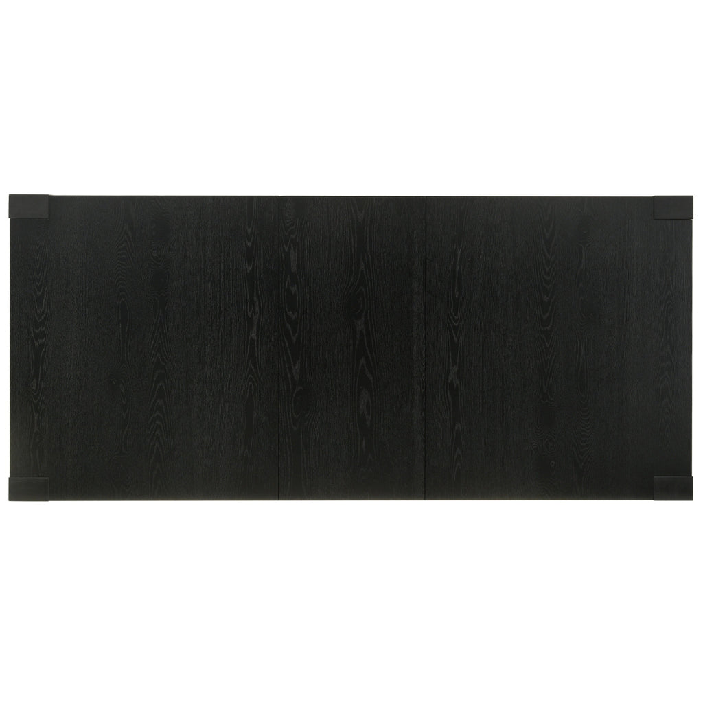 Black rectangular mat with a textured surface on a white background