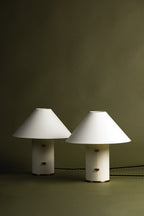 Bond Parchment Table Lamp styled in a room 3