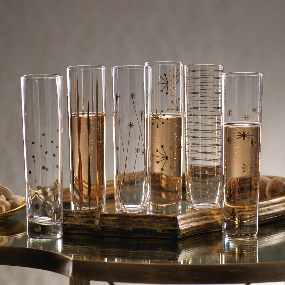 La Fête Golden Champagne Flutes