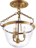 Country Semi-Flush Bell Jar Lantern