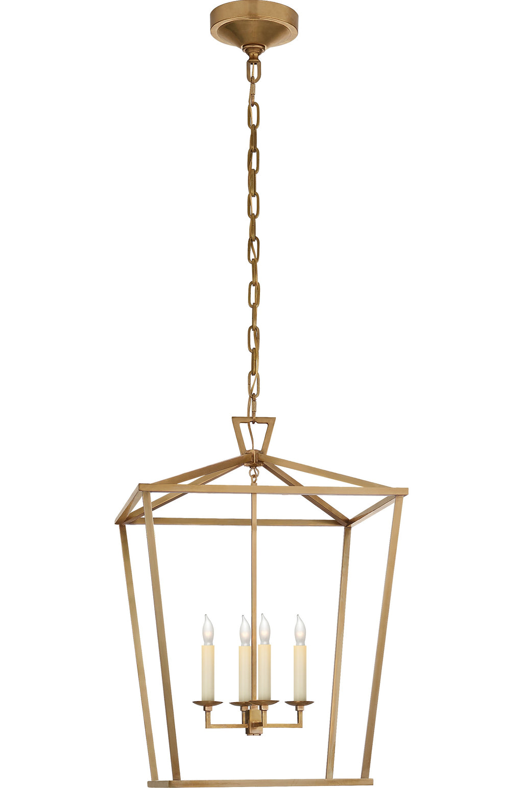 Darlana Medium Lantern by Chapman & Myers in Antique-Burnished Brass