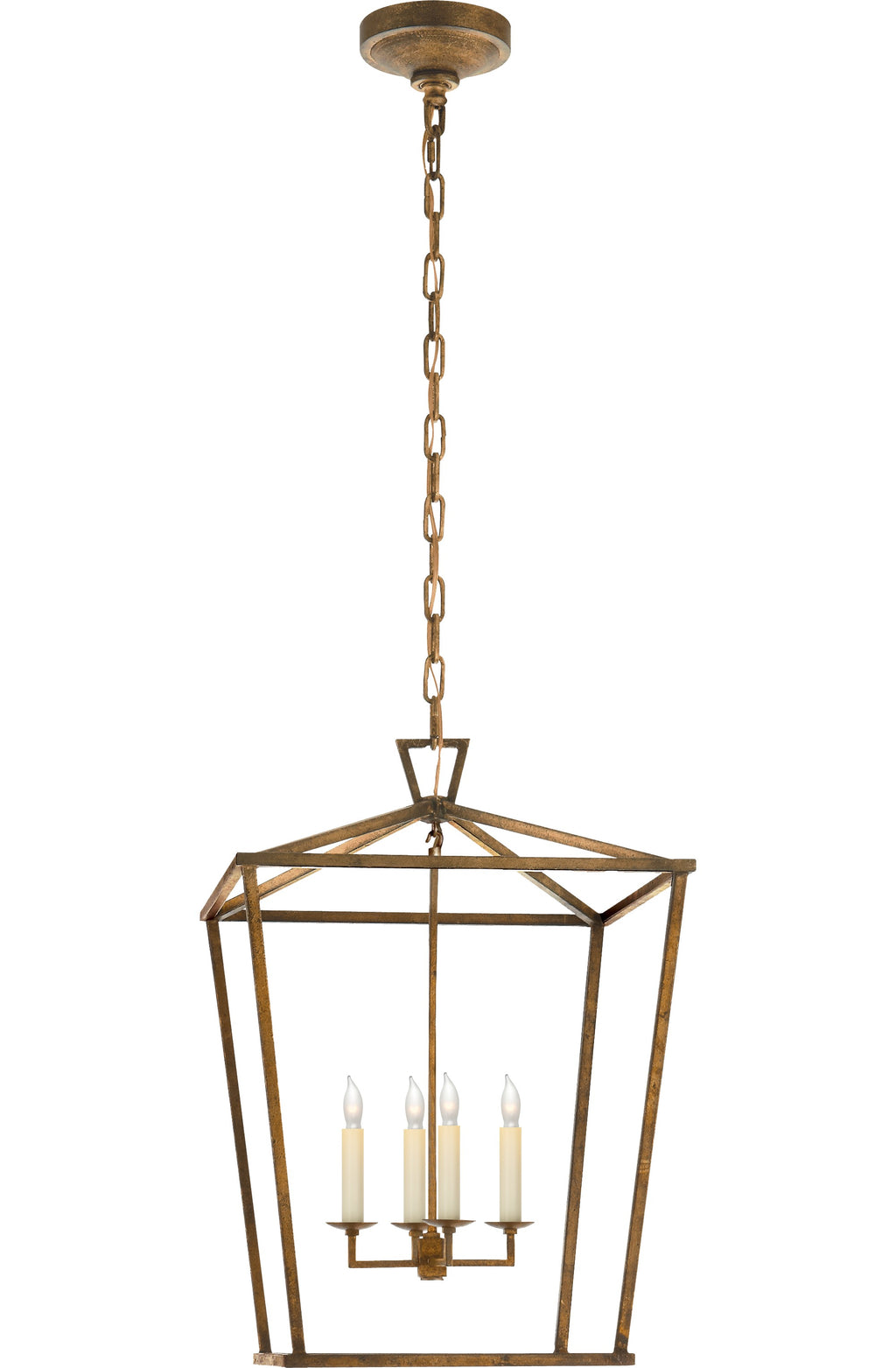 Darlana Medium Lantern by Chapman & Myers in Gilded Iron