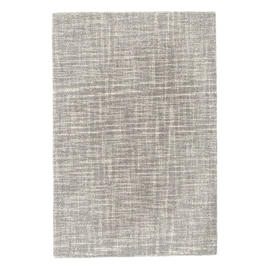 CrosshatchDoveGreyHandTuftedMicroHookedWoolRug - McNabb Furniture