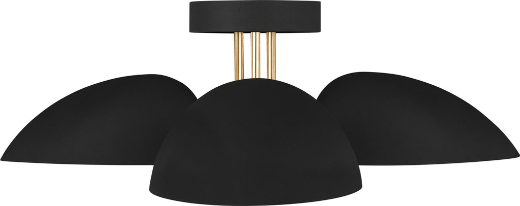 Jane Semi-Flush Mount in Midnight Black