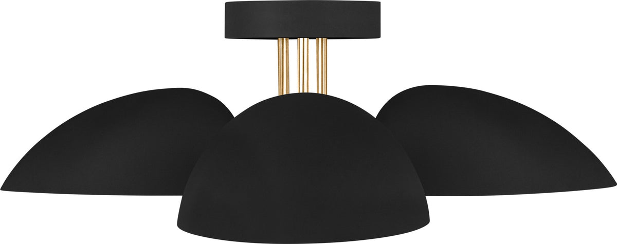 Jane Semi-Flush Mount in Midnight Black