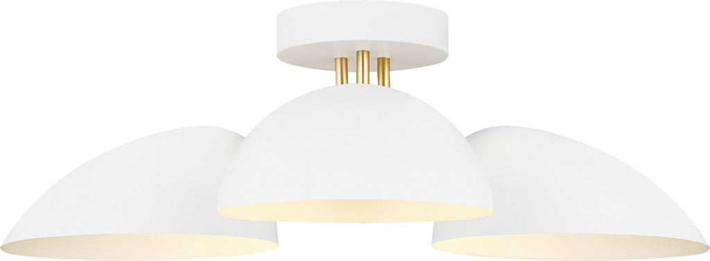 Jane Semi-Flush Mount in Matte White