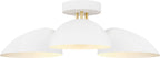 Jane Semi-Flush Mount in Matte White