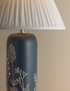 Etta Floral Ceramic Table Lamp styled in a room