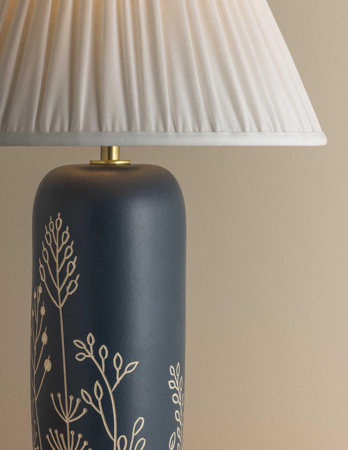 Etta Floral Ceramic Table Lamp styled in a room