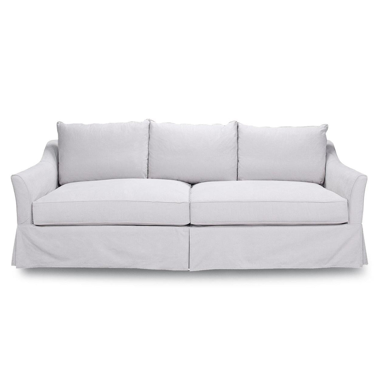 Light gray sofa on a white background