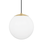 Large Stella globe pendant in Aged Brass