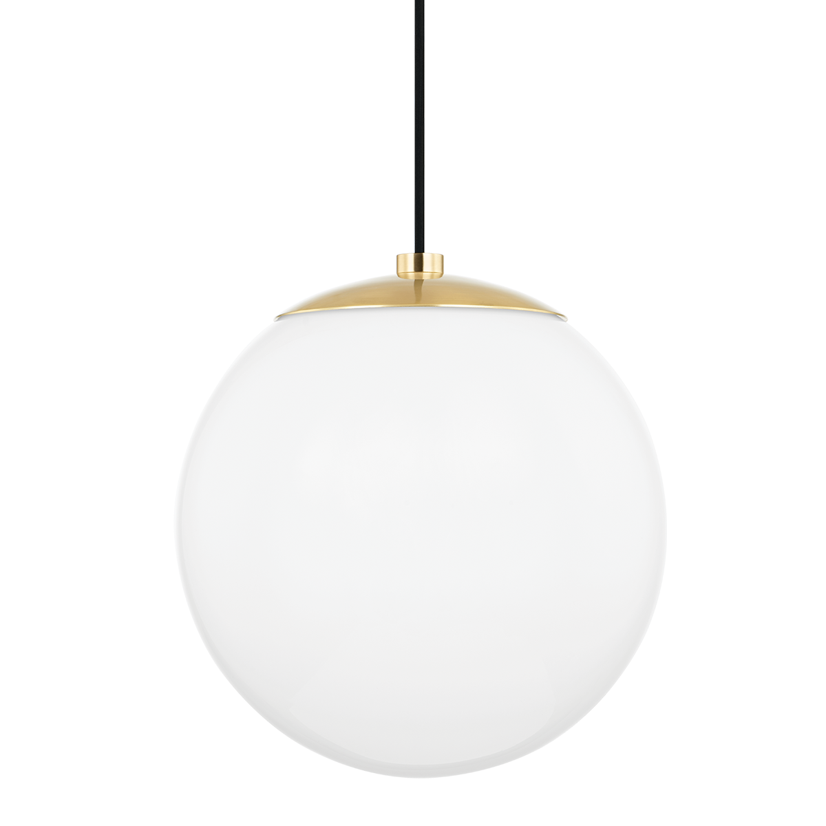 Large Stella globe pendant in Aged Brass
