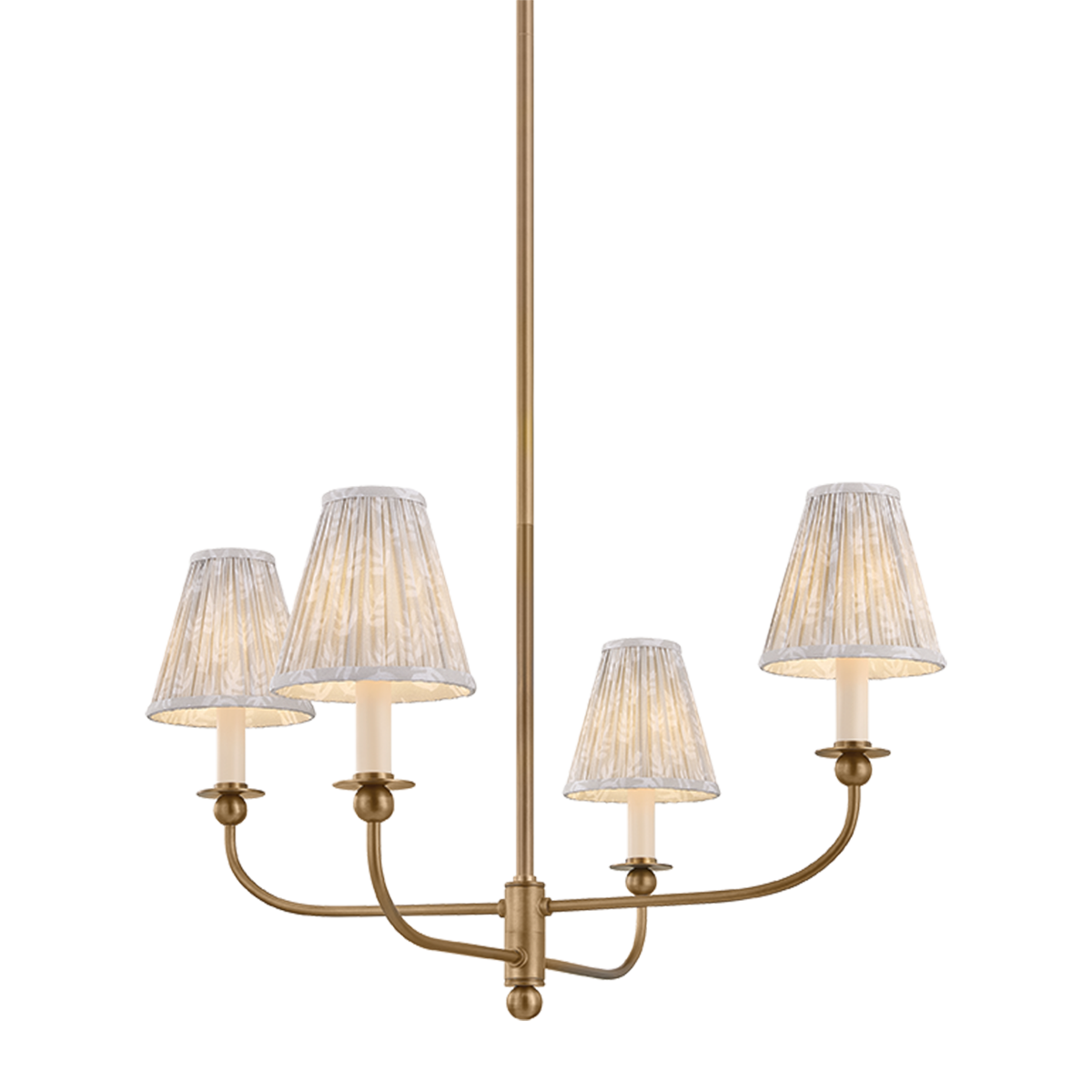 Ryle 4-Light Chandelier in Patina Brass by Mitzi