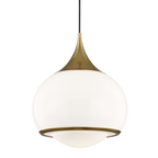 Large Reese pendant light in Aged Brass