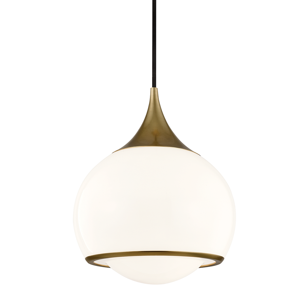 Medium Reese pendant in Aged Brass