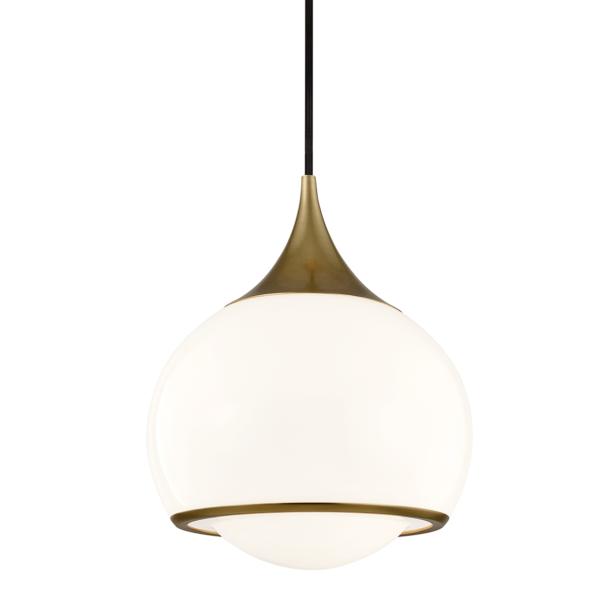 Medium Reese pendant in Aged Brass