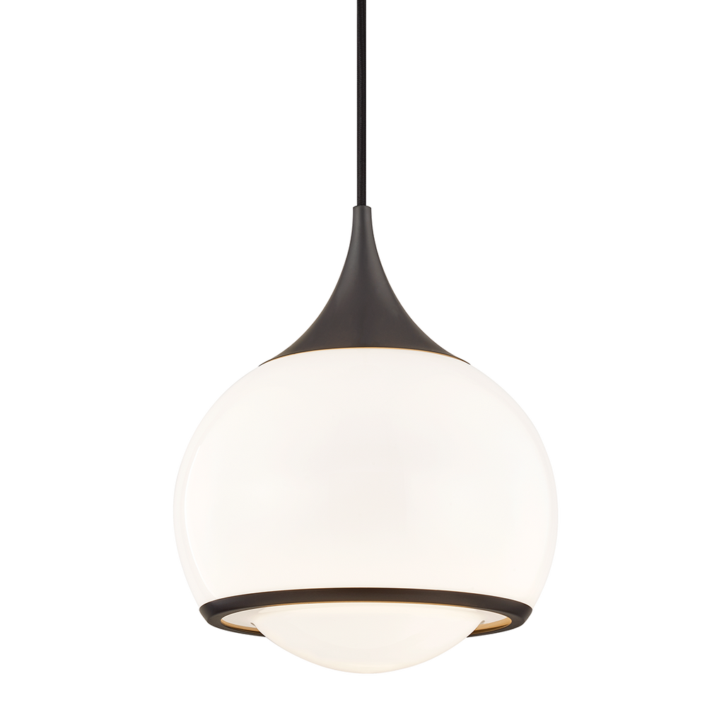 Reese Glass Globe Pendant Light in Old Bronze