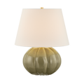 Beata Pumpkin Ceramic Table Lamp in Harbour Grey Crackle