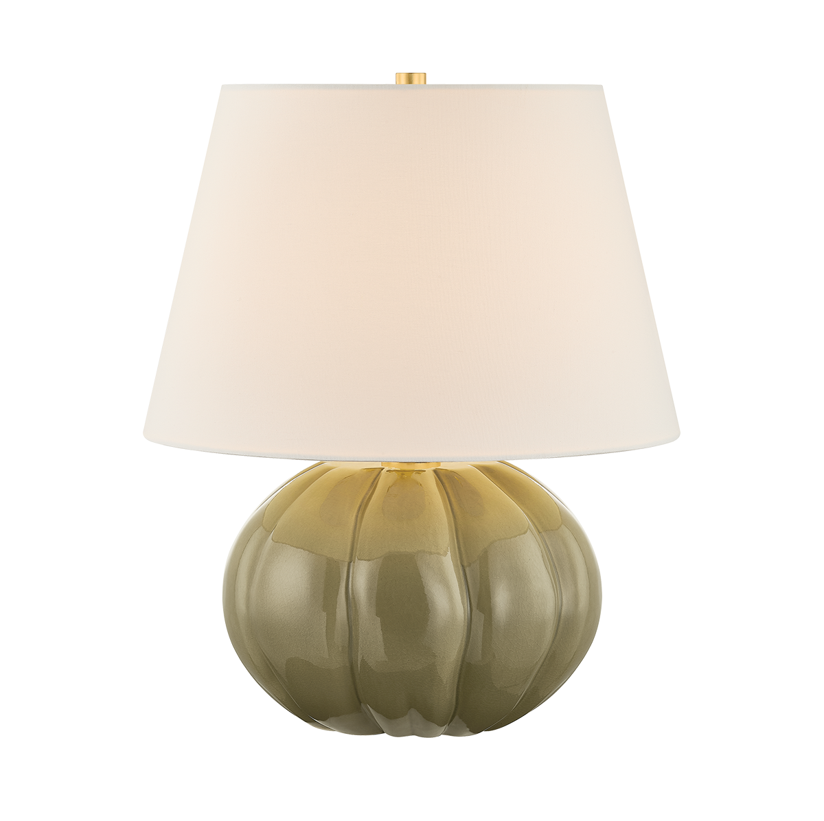 Beata Pumpkin Ceramic Table Lamp in Harbour Grey Crackle