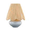 Cailyn raffia shade table lamp with Frost Crackle ceramic base