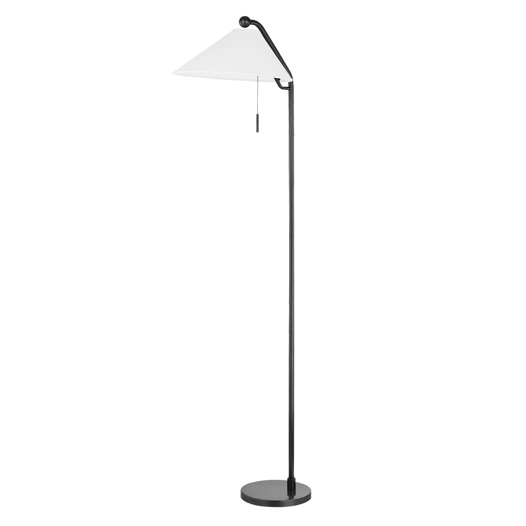 Aisa Mid-Century Floor Lamp in Old Bronze