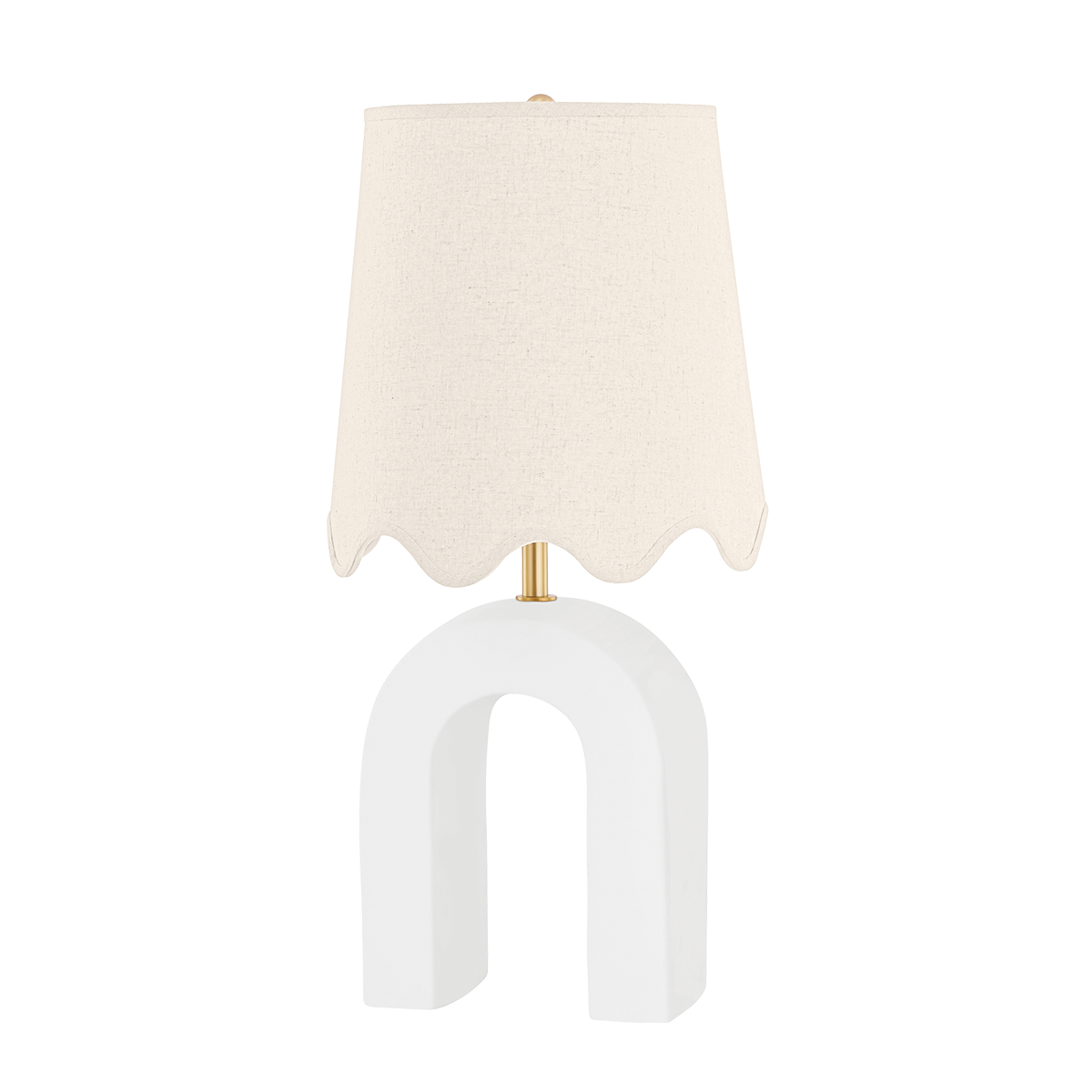 Roshani Ceramic Table Lamp in Matte White